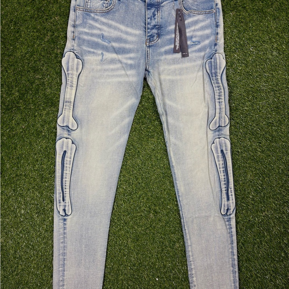 AMIRI Skeleton Bone Jeans Light Indigo Slim Fit